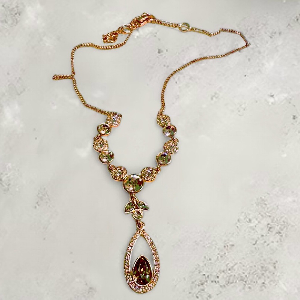 Givenchy Crystal Rose Gold Y-Necklace - Picture 3 of 5